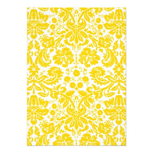 Gold Monogram Damask Bridal Shower Invitations