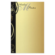 Gold Monogram Floral Scroll Wedding Stationary Custom Stationery