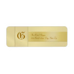Gold  Monogram Gold Business Address Label