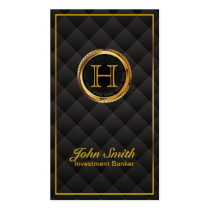 Gold Monogram Investment Banker Business Card