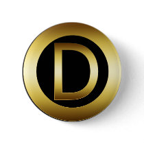 GOLD MONOGRAM LETTER D buttons by dgpaulart GOLD MONOGRAM LETTER D buttons