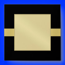 Gold Monogram Ribbon Black Wedding Envelope