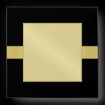 Gold Monogram Ribbon Black Wedding Envelope