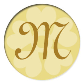 Gold Monogram Stickers sticker
