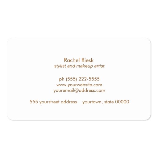 Gold Monogram Turquoise Beauty Salon and Spa Business Cards (back side)