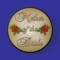 Gold Mother of the Bride (MoB) Button