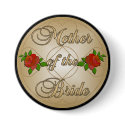 Gold Mother of the Bride (MoB) Button