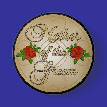 Gold Mother of the Groom Button by RealPotential Gold Mother of the Groom Button