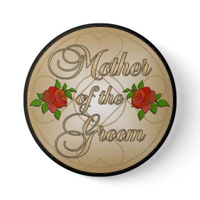 Gold Mother of the Groom Button