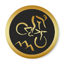 GOLD MOUNTAIN BIKER MAGNET