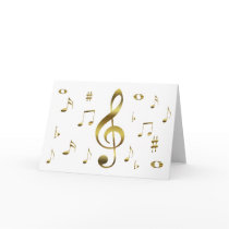 Gold Musical Notes Card by thehatch Gold Musical Notes Card