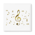 Gold Musical Notes Magnet