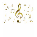 Gold Musical Notes Shirt