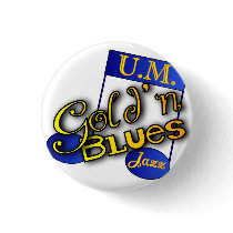 Gold 'n Blues Jazz Fest Button by popfam Gold 'n Blues Jazz Fest Button