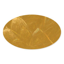 Gold n Copper Sheet :  Lotus Engraved Design Oval Stickers