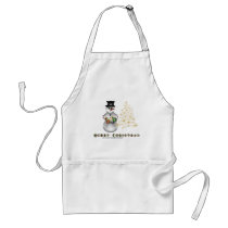 Gold N Glitter Snowman Apron