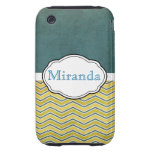 Gold & Navy Chevron iPhone3G casemate cases