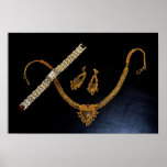Gold necklass poster