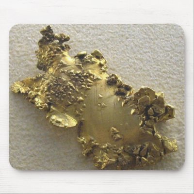 Gold Nuggets Mousepad by cooldudeproducts