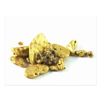 Gold Nuggets zazzle_postcard