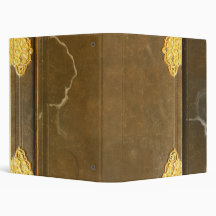 Gold & Old Book Cover 3 Ring Binder