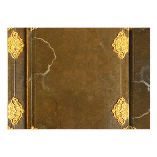 Gold & Old Book Cover Business Cards (front side)