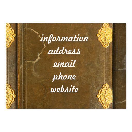 Gold & Old Book Cover Business Cards (back side)