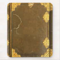 Gold & Old Book Cover Mousepads