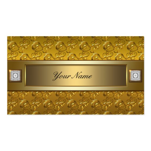 Gold on Gold Elegant Swirl Flourish Luxurious Business Card