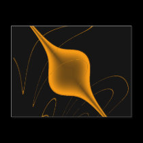 Gold Ornament Fractal Postcard postcards