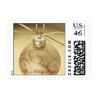 Gold Ornament Wedding Stamp