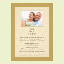 Gold Ornate Anniversary Party Invitation invitations