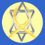 Gold "Painted" Childhood Cancer Ribbon Sticker
