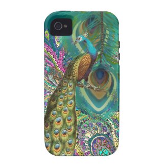 Gold Paisley Peacock &amp; Feather You Choose Color