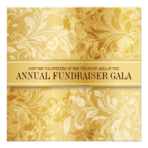 Gold Paisley Swirl Event Announcement