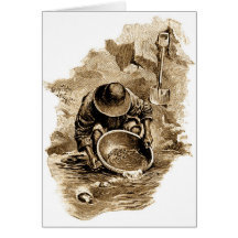 gold panner greeting cards