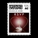Gold Passion Heart n Swan 2 - 2a postage