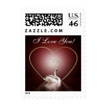 Gold Passion Heart n Swan 2 - 4f Postage