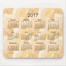 Gold Patchwork 2017 Calendar Mouse Pad