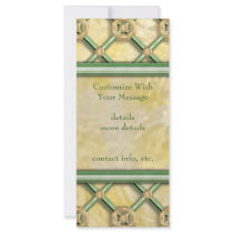 Gold Patina Lattice Custom Rack Card