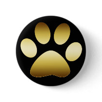 GOLD PAW PRINT BUTTON