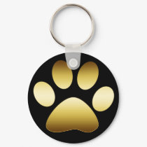 GOLD PAW PRINT keychains by dgpaulart GOLD PAW PRINT keychains