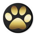 GOLD PAW PRINT magnets