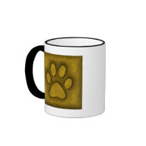 GOLD PAW PRINT MUG