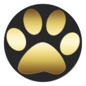 GOLD PAW PRINT stickers by dgpaulart GOLD PAW PRINT stickers