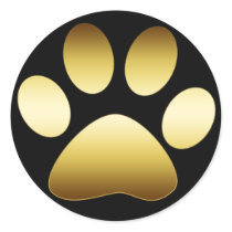 GOLD PAW PRINT stickers