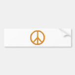 GOLD PEACE SIGN BUMPER STICKER