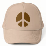GOLD PEACE SIGN hats