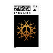 GOLD PEACE SIGN PATTERN STAMPS