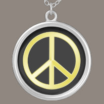 Gold Peace Symbol - another version necklaces